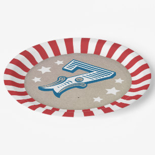 Assiettes En Carton Septième chapiteau de cirque d'anniversaire