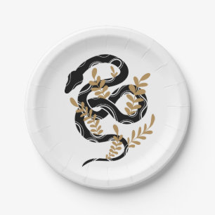 Assiettes En Carton Serpent avec plante