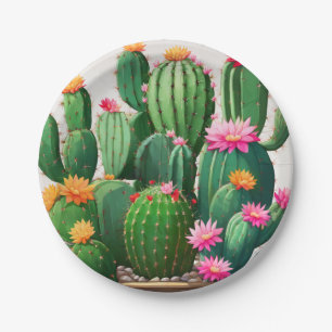 Assiettes En Carton serviettes de cactus