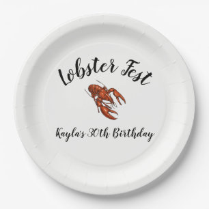 Assiettes En Carton Serviettes de la Fête du homard