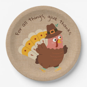 Assiettes En Carton Serviettes d'Humour Turquie Thanksgiving