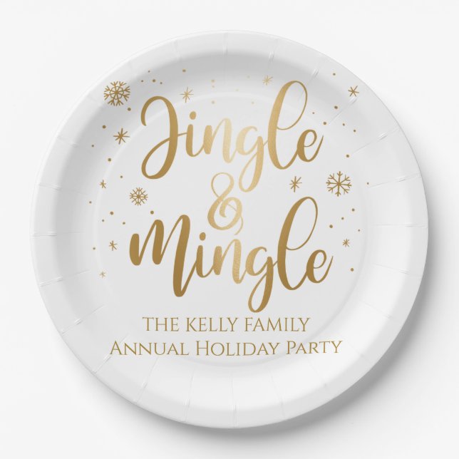 Assiettes En Carton Serviettes Jingle et Mingle Holiday (Devant)