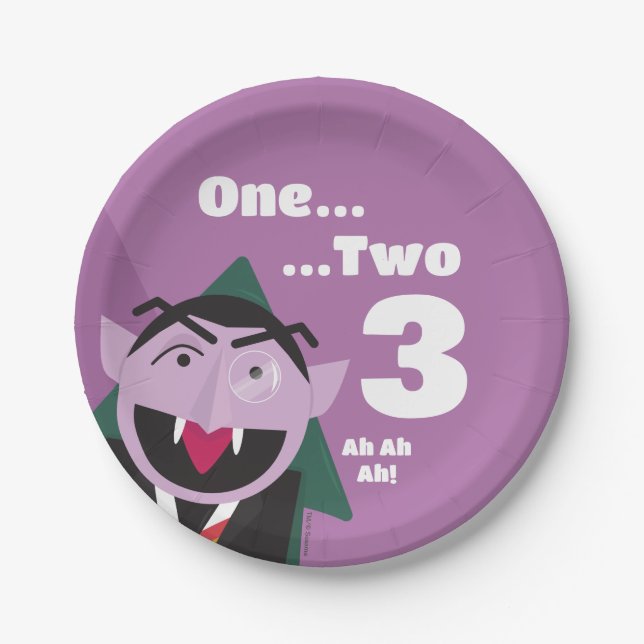 Assiettes En Carton Sesame Street 3e fête d'anniversaire (Devant)