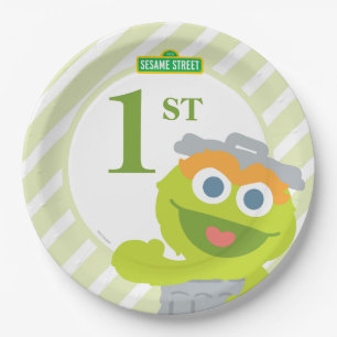 Assiettes En Carton Sesame Street Baby Oscar the Grouch Anniversaire