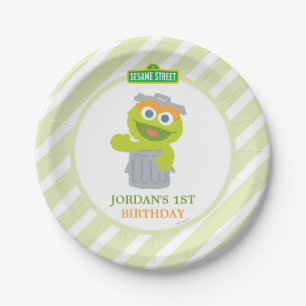 Assiettes En Carton Sesame Street Baby Oscar the Grouch Anniversaire