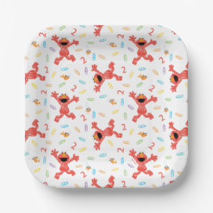 Assiettes En Carton Sesame Street Elmo   Anniversaire Crayon