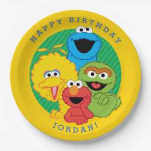 Assiettes En Carton Sesame Street Pals Anniversaire