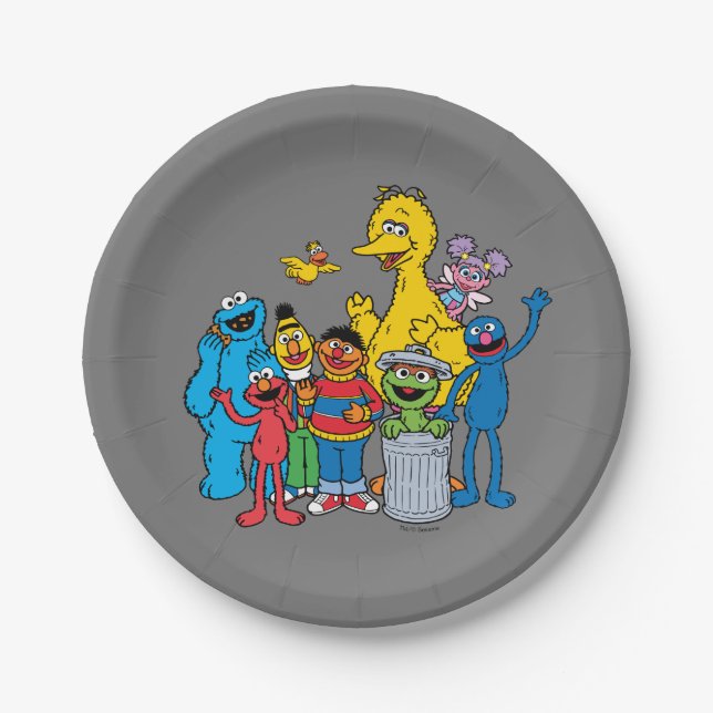 Assiettes En Carton Sesame Street Pals Wing (Devant)