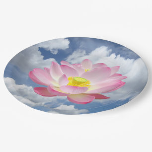 Assiettes En Carton Seule une Blossom Lotus + votre texte et vos idées