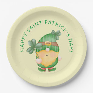 Assiettes En Carton Shamrock Gnome Bonne Saint Patrick