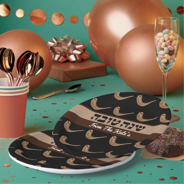 Assiettes En Carton Shanah Tova Shofer personnalisé (Multi)