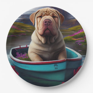 Assiettes En Carton Sharpei sur une pagaie : une aventure Pittoresque