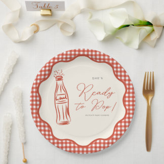 Assiettes En Carton She’s ready to pop baby shower