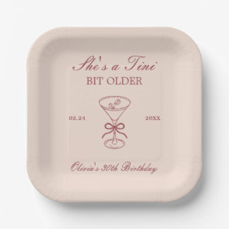 Assiettes En Carton She's A Tini Bit Older Coffee Martini Birthday