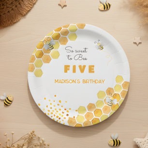 Assiettes En Carton Si doux pour l'anniversaire des enfants abeille 