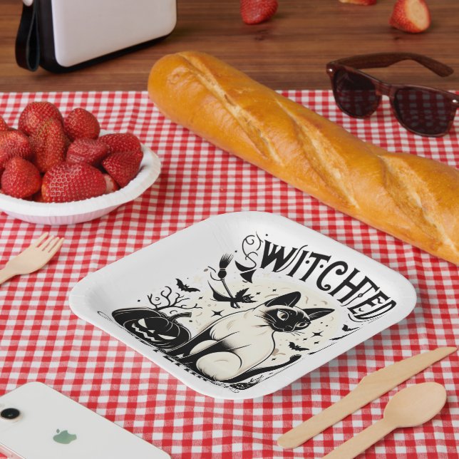 Assiettes En Carton Siamese cat Magic : Bewitted and Free (Pique-nique)