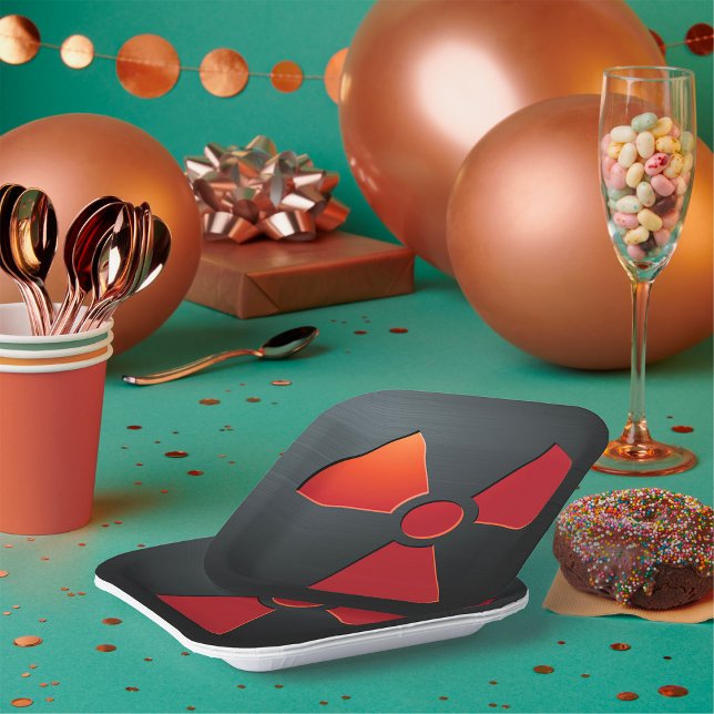 Assiettes En Carton Signal d'activité radio (Créateur téléchargé)