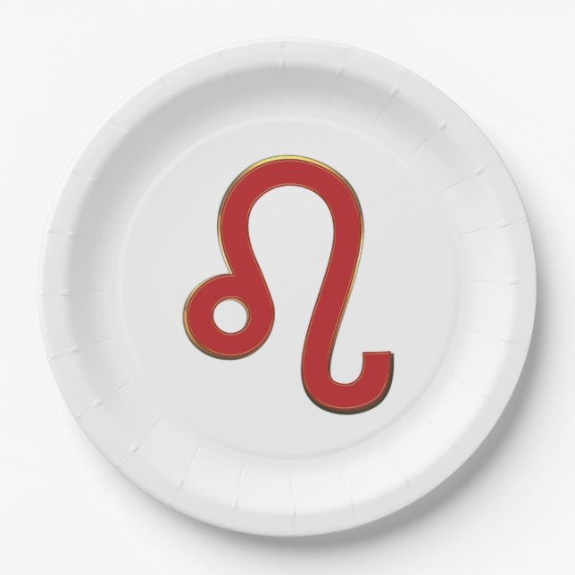 Assiettes En Carton SIGNE LEO Zodiac Juillet Août Astrologie Anniversa (Devant)