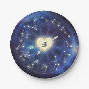 Assiettes En Carton Signes zodiaques   Mariage de nuit étoilé