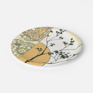 Assiettes En Carton Silhouette clairsemée d'arbre par Megan Meagher