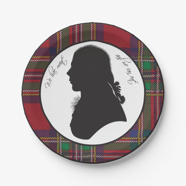 Assiettes En Carton Silhouette Robbie Burns (Devant)