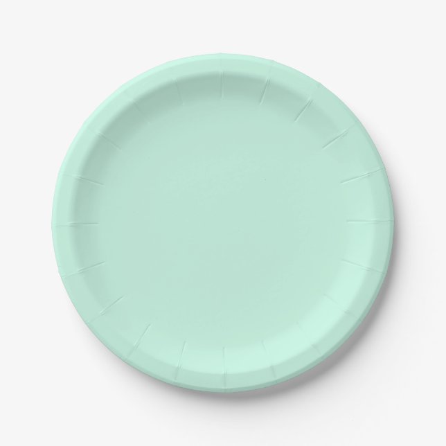 Assiettes En Carton simple couleur simple uni couleur personnalisée pa (Devant)
