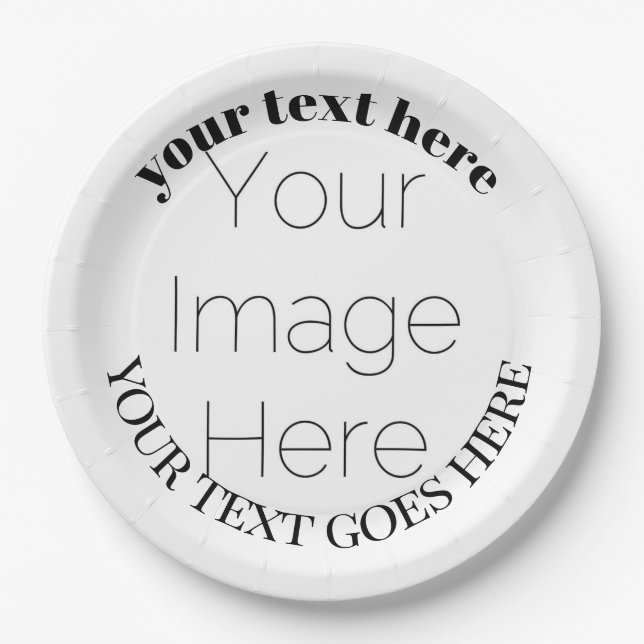 Assiettes En Carton simple custom photo create your own Paper Napkin (Devant)