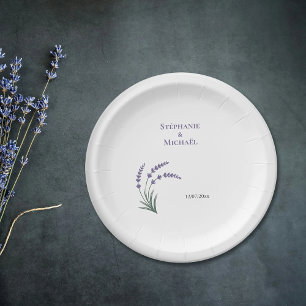 Assiettes En Carton Simple Mariage Lavande