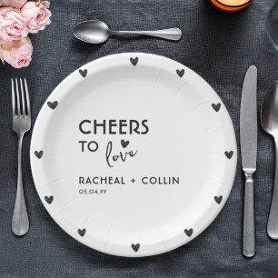 Assiettes En Carton Simple minimaliste simple moderne Cheers Coeur