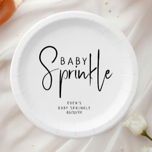 Assiettes En Carton Simple moderne Neutral Bébé Sprinkel