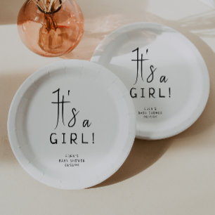 Assiettes En Carton Simple moderne Neutre C'est un Baby shower pour fi