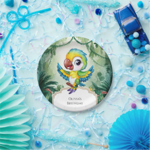 Assiettes En Carton Simple Parrot magique Anniversaire