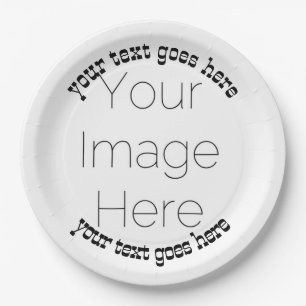 Assiettes En Carton simple photo personnalisée cowboy personnalisé Pap