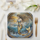 Sirène dans les vagues de l'océan