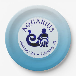Assiettes En Carton SITE Zodiaque Aquarius Horoscope