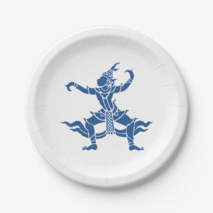 Assiettes En Carton SIX Danseuse thaïlandaise ⚠ Thaïlande ⚠