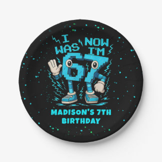 Assiettes En Carton Six Seven Pixel Meme Birthday Paper Plate
