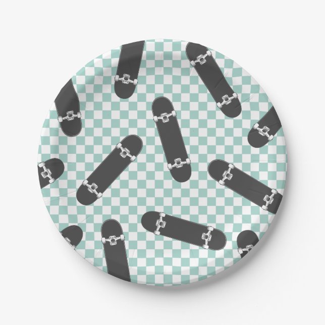 Assiettes En Carton Skateboard On va le lancer Anniversaire (Devant)