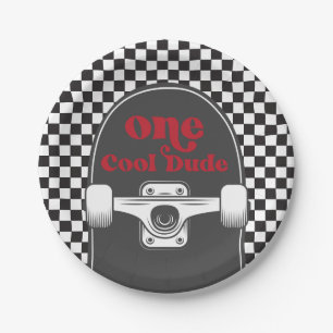 Assiettes En Carton Skateboard Un Cool Dude Plaques Papier Anniversair