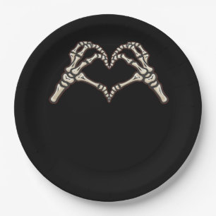 Assiettes En Carton Skeleton conception de coeur main