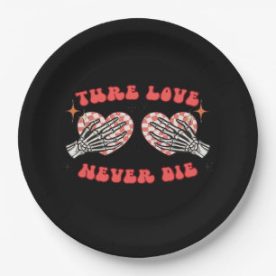Assiettes En Carton Skeleton Mains Coeur Design Classique