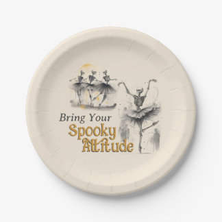 Assiettes En Carton Skeletons de danse Hallowe'en Plates de danse
