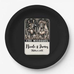 Assiettes En Carton Skeletons de Tarot MARIAGE Mariée et Salle