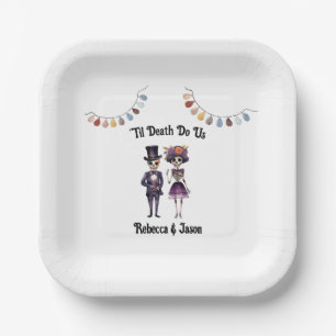 Assiettes En Carton Skeletons Mariages gothiques