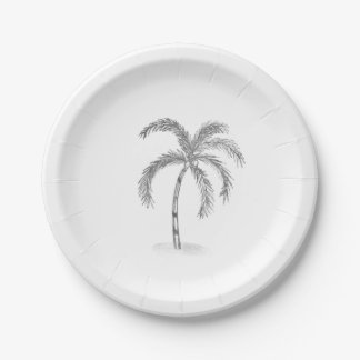 Assiettes En Carton Sketched Black and White Paper Plates