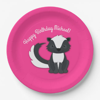 Assiettes En Carton Skunk Anniversaire Fête Enfants Plaques de papier