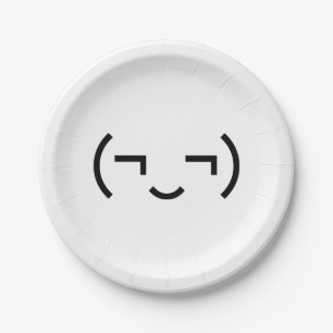Assiettes En Carton Smug Emoticon (‿MD) Kaomoji japonais