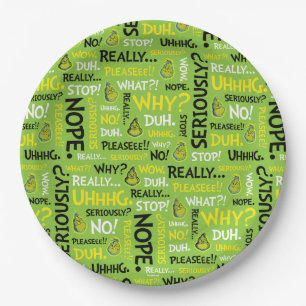 Assiettes En Carton Snarky Grinch   Grinch Snarky Phrase Motif