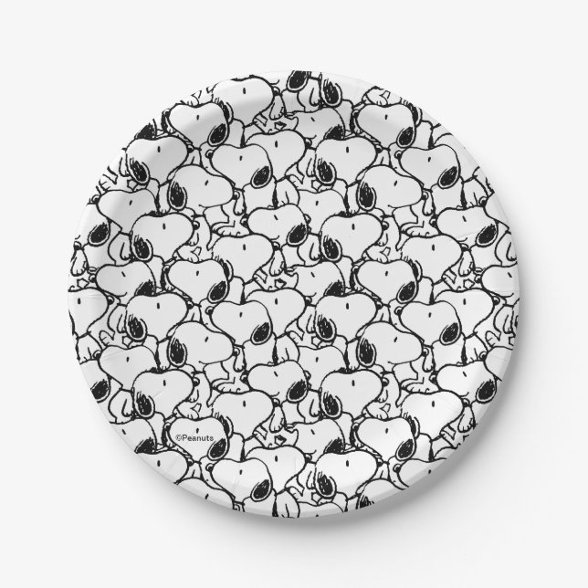 Assiettes En Carton Snoopy Classic Comics Pattern (Devant)