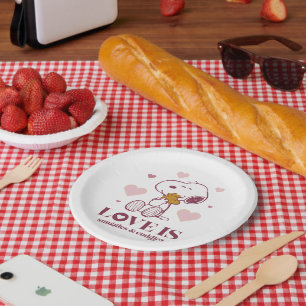 Assiettes En Carton Snoopy & Woodstock - L'amour c'est des lunettes et